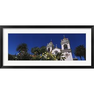 Worldwide Shipping Plants in front of a cathedral, Portuguese Cathedral, San Jose, Silicon Valley, Santa Clara County, California, USAby Panoramic Images